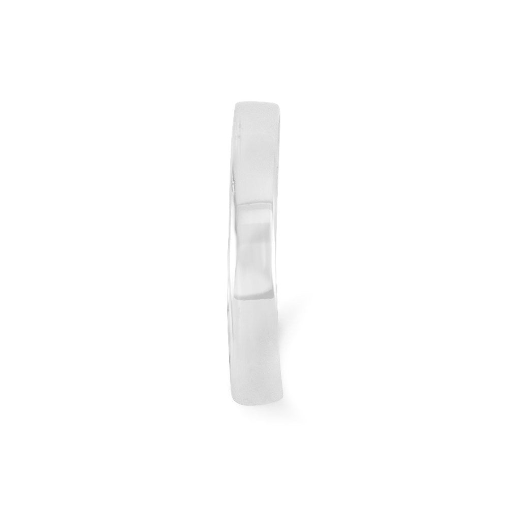 14k White Gold High Polished 2.5mm Band Toe Ring