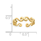 14k Swirl Toe Ring