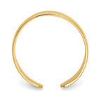 14K Adjustable 3mm Milgrain Band Toe Ring