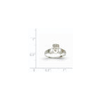 14k White Gold Ladies Claddagh Ring
