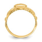 14k Mens Polished Claddagh Ring