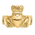 14k Mens Polished Claddagh Ring
