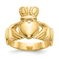 14k Mens Polished Claddagh Ring