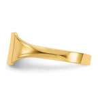 14k Polished 6.5x6.5mm Closed Back Childs Square Signet Ring