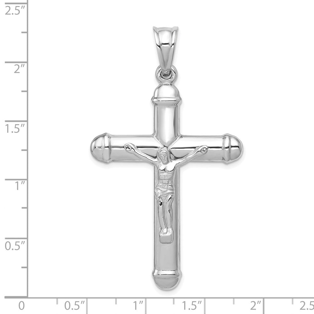 14K White Gold Crucifix Reversible to Cross Pendant