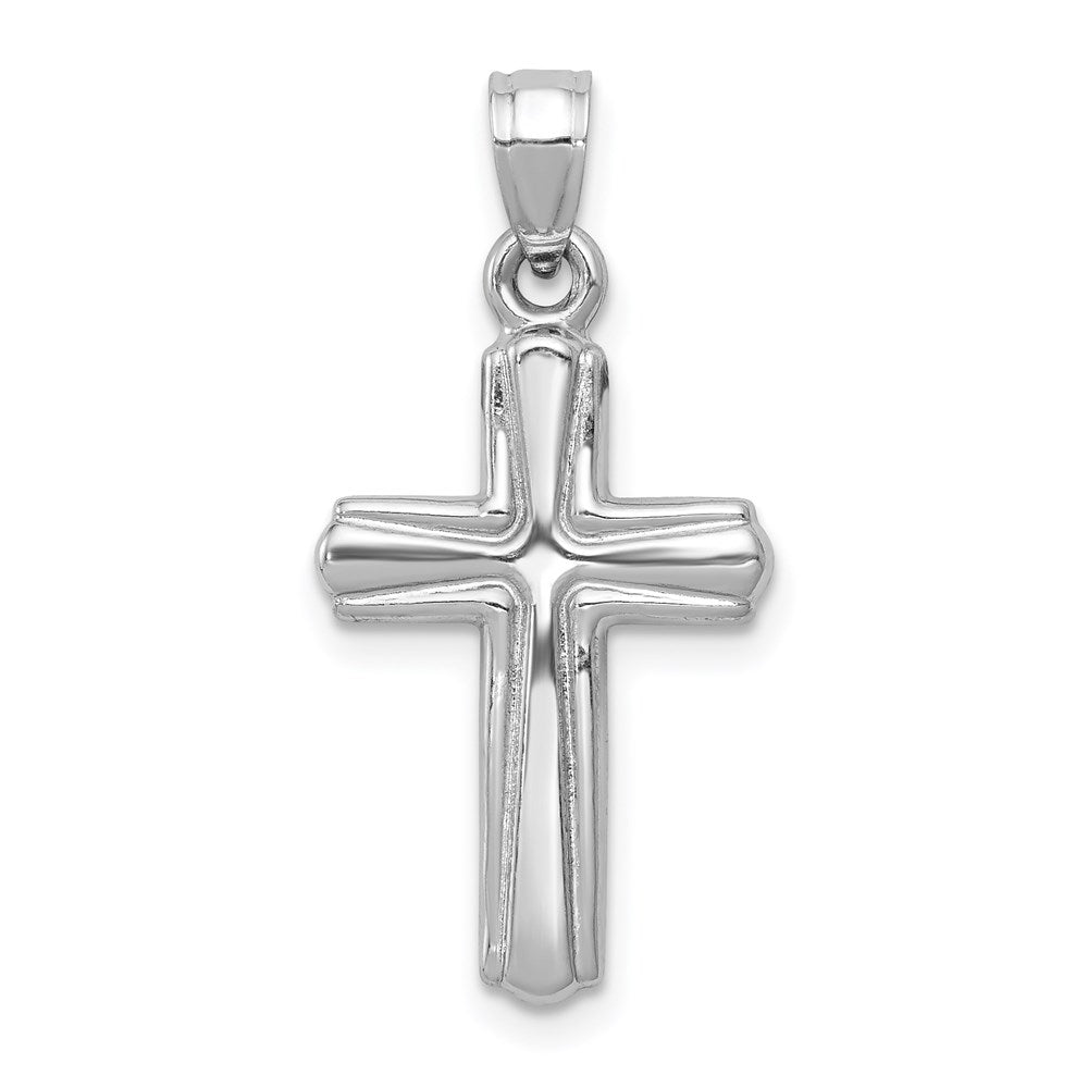 14K White Gold Crucifix Reversible to Cross Pendant