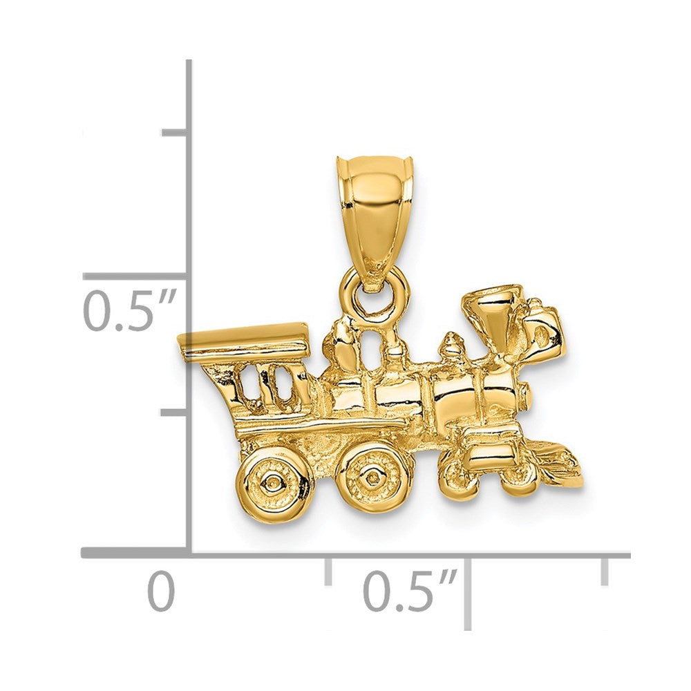 14k 3-D Locomotive Charm
