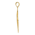14K Wavy Floral Circle Pendant