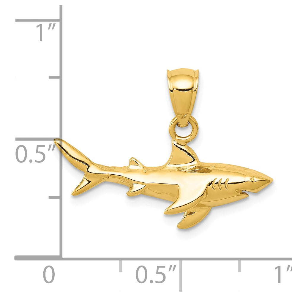 14K Shark Pendant