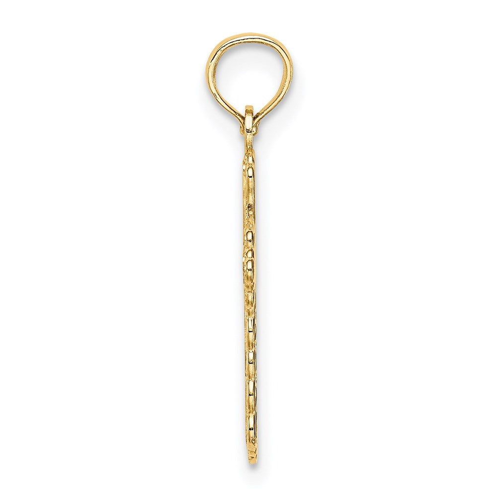14k Budded Cross with Lacey Trim Charm