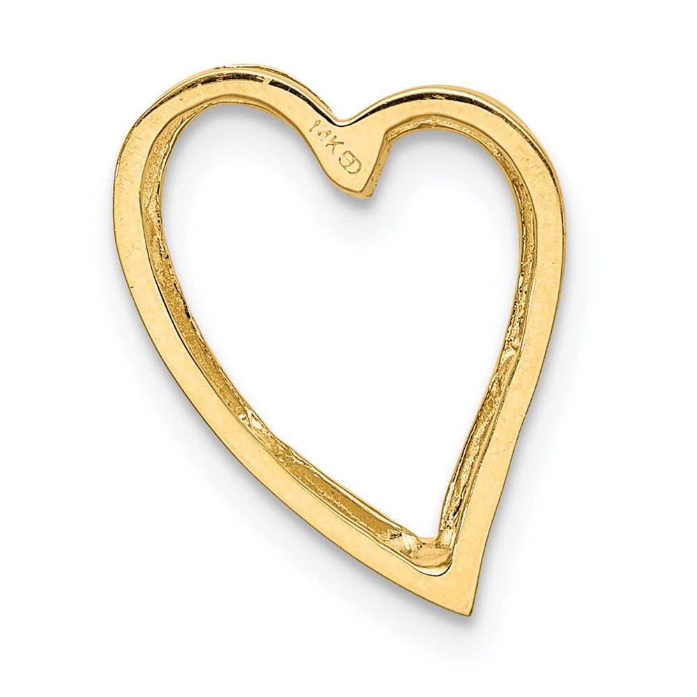14K Polished Floating Heart Chain Slide
