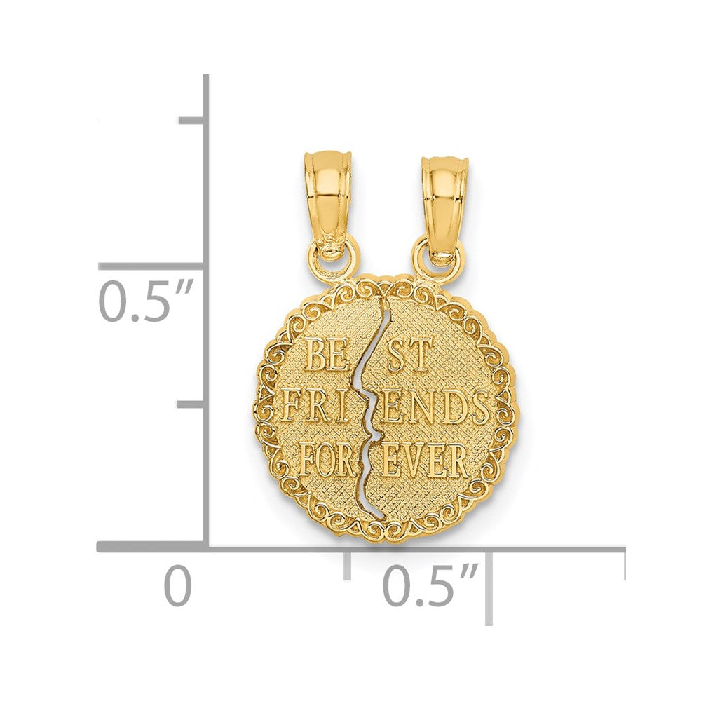 14K BEST FRIENDS FOREVER 2-Piece Break-apart Charm