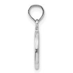 14K White Gold 3-D Polished Peace Symbol Pendant