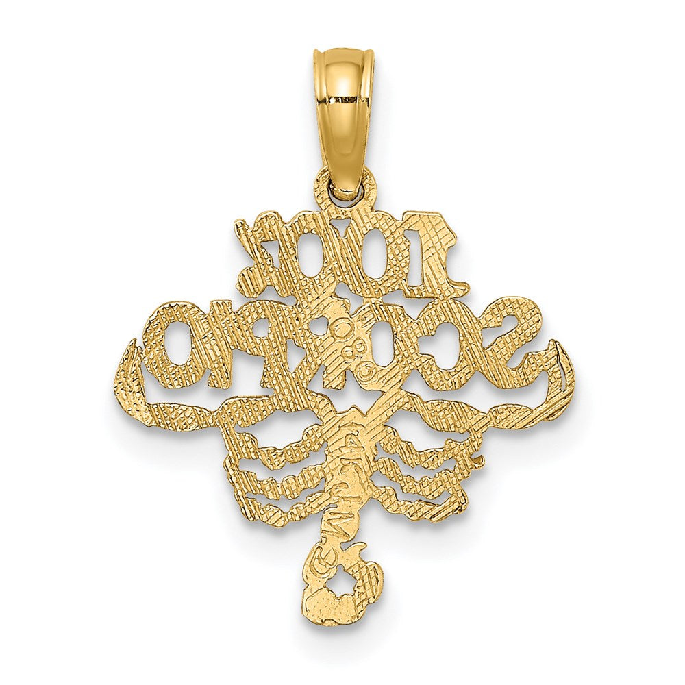 14K 100% SCORPIO Zodiac Charm