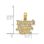 14k Polished  DADDYS LITTLE GIRL Charm