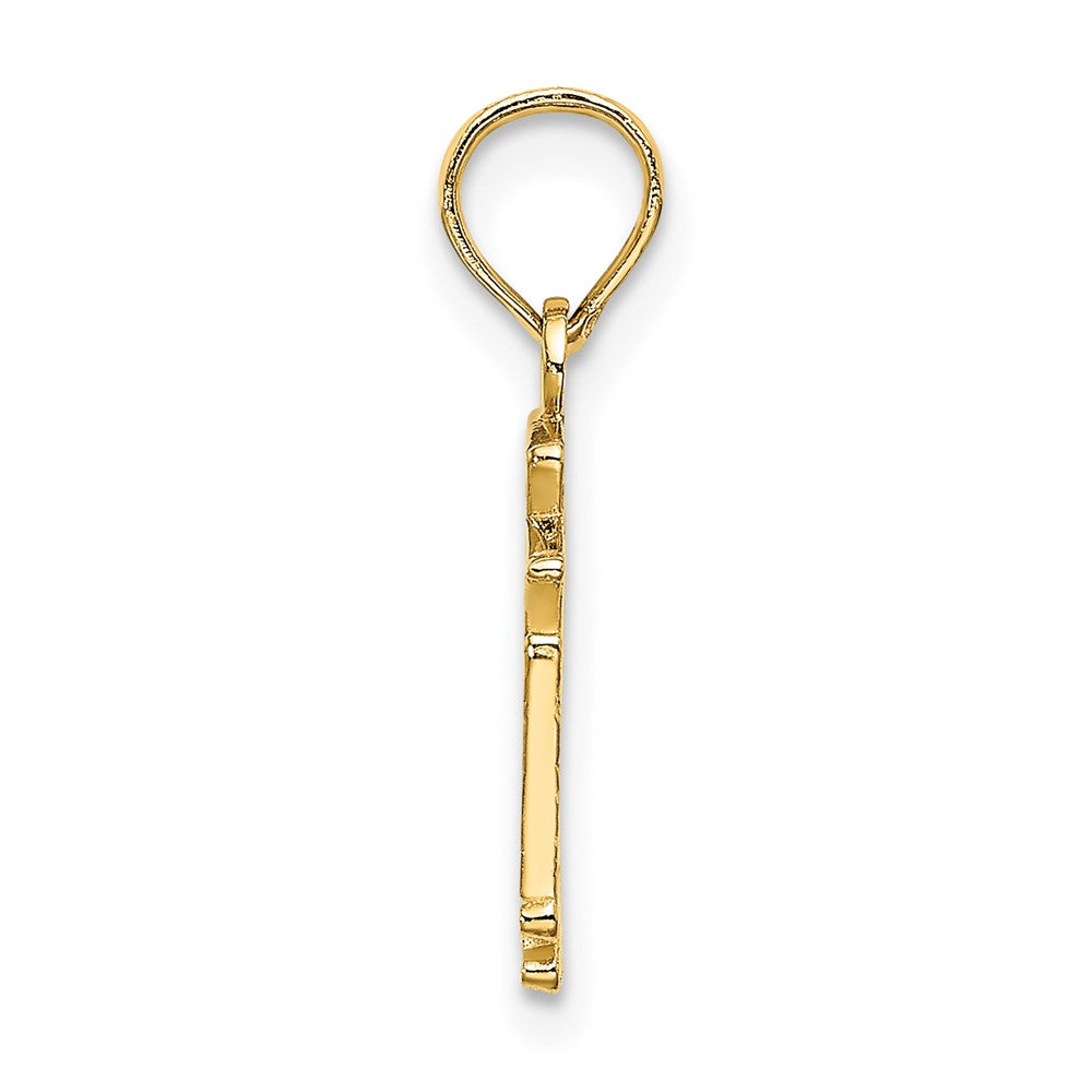 14k Polished S.F. Cable Car Charm