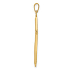 14K Polished Cross with Drape Pendant