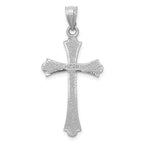 14k White Gold Cross Pendant