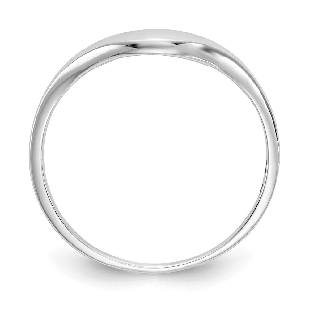 14k White Gold Polished Curve Ring