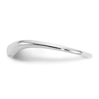 14k White Gold Polished Curve Ring