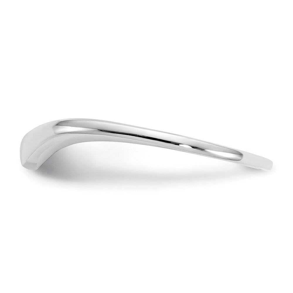 14k White Gold Polished Curve Ring