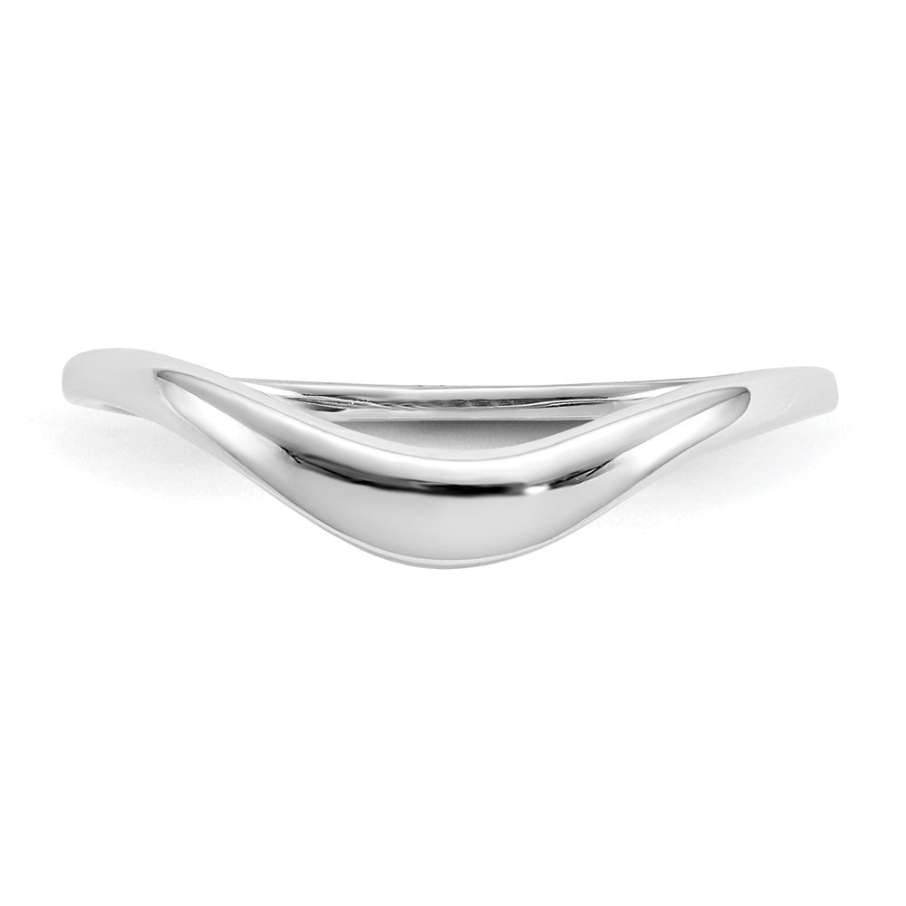 14k White Gold Polished Curve Ring