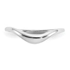 14k White Gold Polished Curve Ring