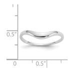 14k White Gold Polished Curve Ring