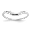 14k White Gold Polished Curve Ring
