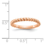 14k Rose Gold Polished Twisted Band