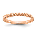 14k Rose Gold Polished Twisted Band
