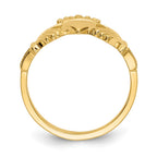 14k Polished Claddagh Ring