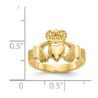 14k Polished Claddagh Ring