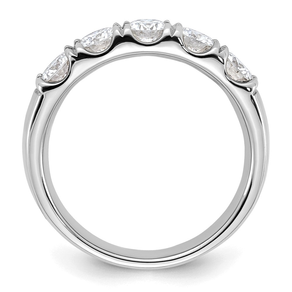 14kw 1ct. 5 Stone G H I True Light Moissanite Band