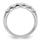 14kw 1ct. 5 Stone D E F Pure Light Moissanite Band