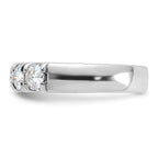 14kw 1ct. 5 Stone D E F Pure Light Moissanite Band