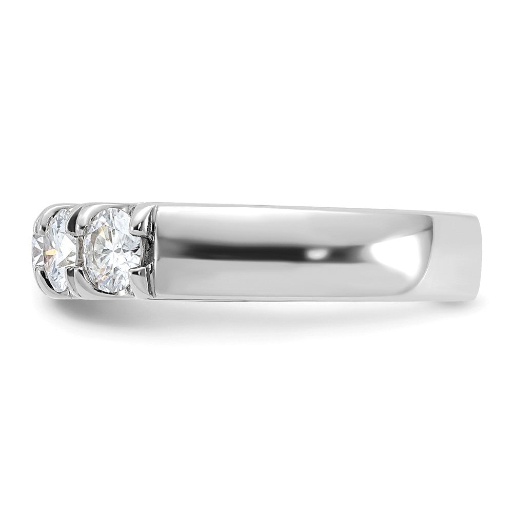 14kw 1ct. 5 Stone D E F Pure Light Moissanite Band
