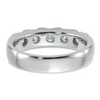 14kw 1ct. 5 Stone G H I True Light Moissanite Band