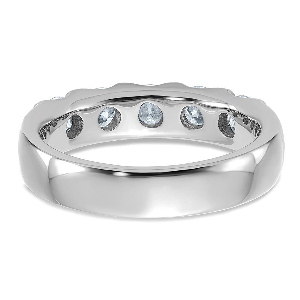 14kw 1ct. 5 Stone D E F Pure Light Moissanite Band