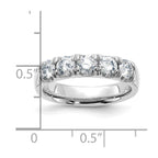 14kw 1ct. 5 Stone D E F Pure Light Moissanite Band