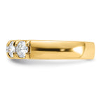 14ky 1ct. 5 Stone G H I True Light Moissanite Band