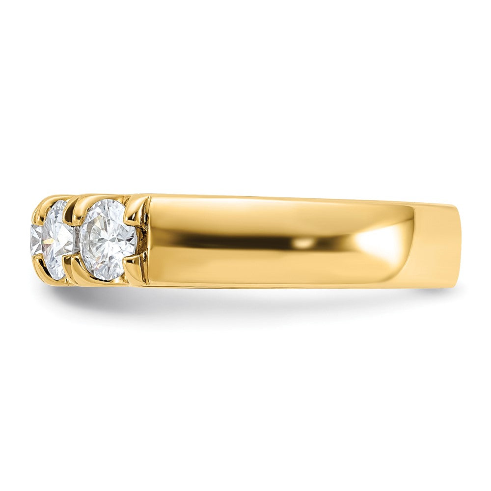 14ky 1ct. 5 Stone D E F Pure Light Moissanite Band