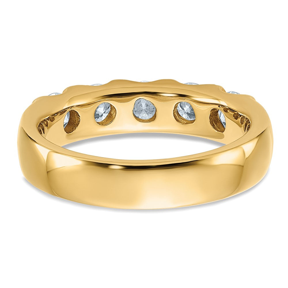 14ky 1ct. 5 Stone G H I True Light Moissanite Band