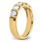 14ky 1ct. 5 Stone D E F Pure Light Moissanite Band