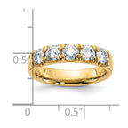 14ky 1ct. 5 Stone G H I True Light Moissanite Band