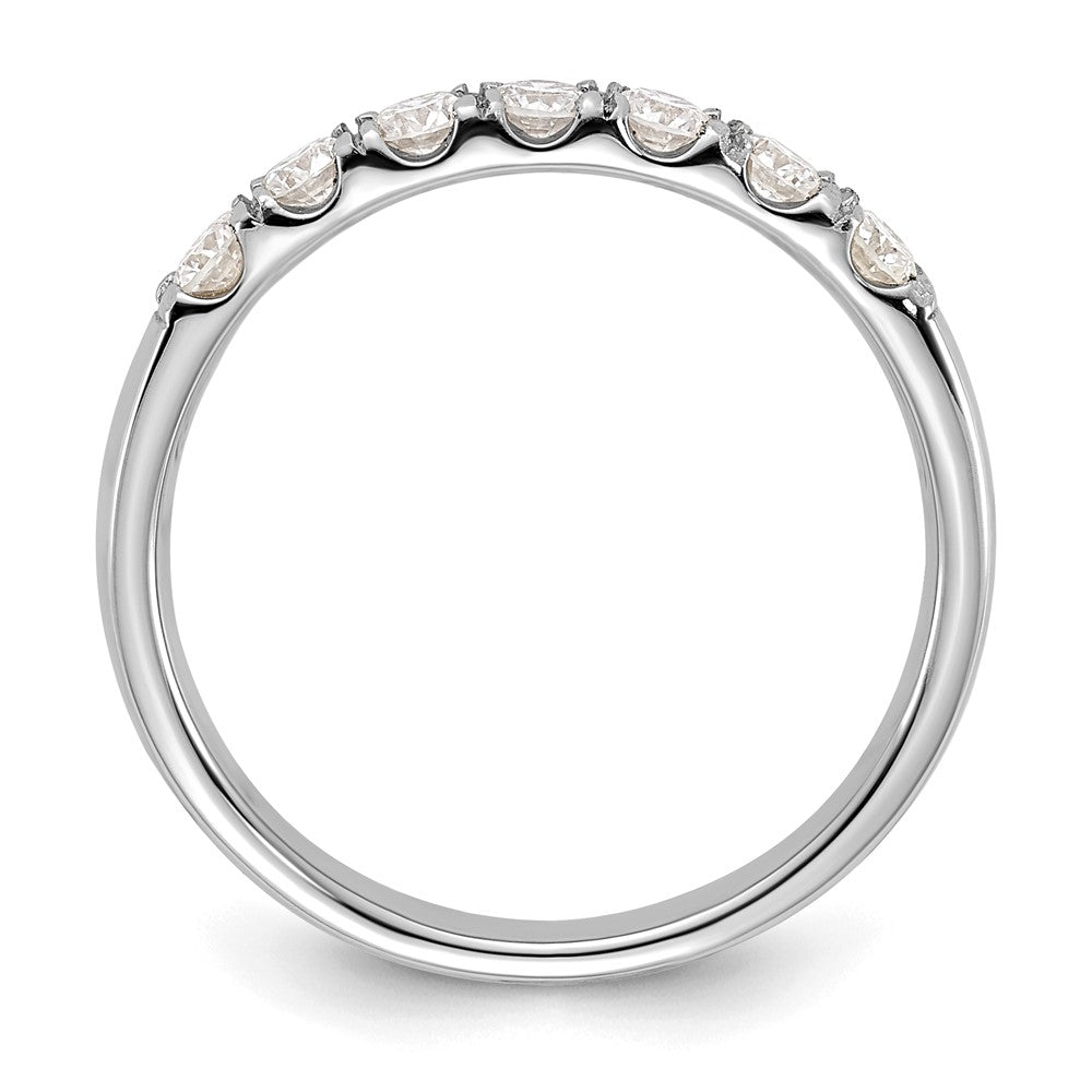 14kw 1/2ct. 7 Stone G H I True Light Moissanite Band