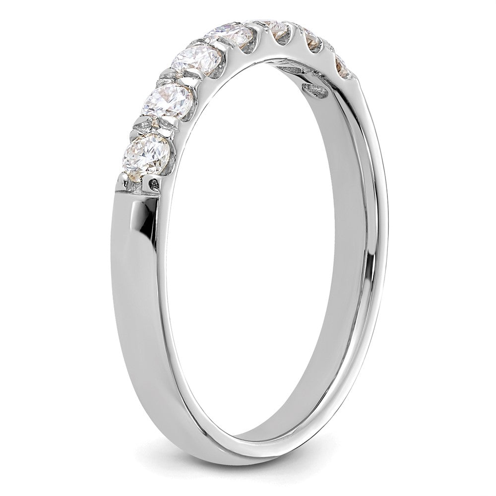 14kw 1/2ct. 7 Stone G H I True Light Moissanite Band