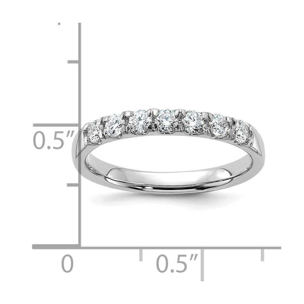 14kw 1/2ct. 7 Stone G H I True Light Moissanite Band
