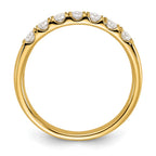 14ky 1/2ct. 7 Stone G H I True Light Moissanite Band