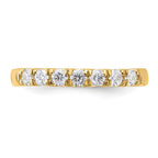 14ky 1/2ct. 7 Stone G H I True Light Moissanite Band